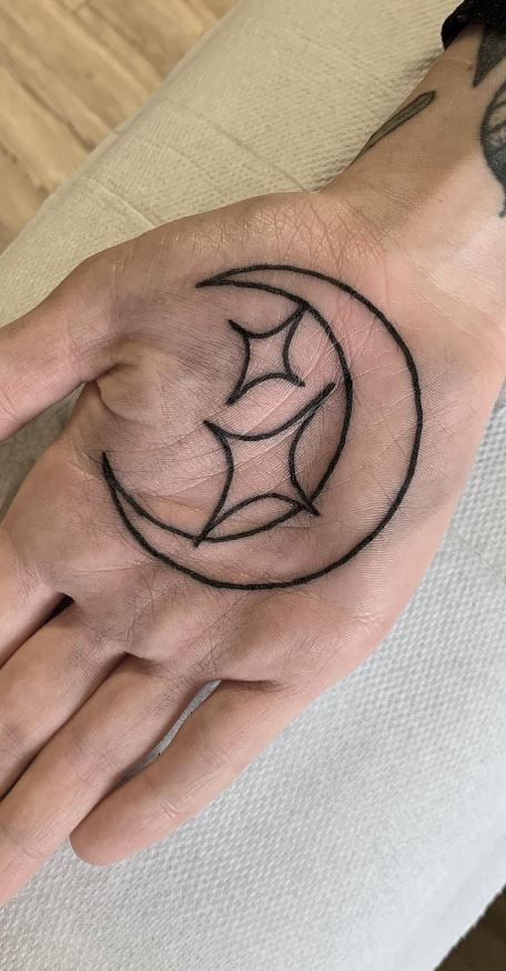 Palm Hand Tattoo, Palm Tattoo Hand, Tattoos For Men And Women, Tattoo Me, Palm Tattoos, Hand Palm, Healing Tattoo, Small Palms, Pop Culture References