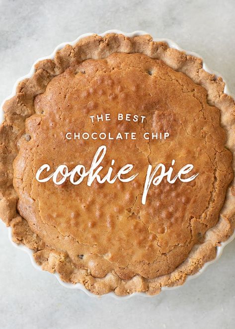 Chocolate Chip Cookie Pie Recipe, Whole30 Dessert, Fresca Recipes, Cookie Pie Recipe, Italian Sodas, Charming Bathroom, Frosting Cupcakes, Shortbread Cookie Crust, Chocolate Chip Cookie Pie