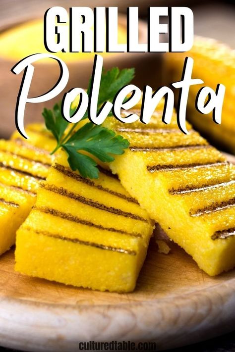 This classic polenta recipe can be served straight out of the pot as a creamy polenta recipe, or used to make delicious fried or grilled polenta. #italian Polenta Skillet, Polenta Dishes, Easy Polenta, Fried Polenta, Cornmeal Polenta, Healthy Budget Meals, Grilled Polenta, Polenta Recipe, Vegetables Rice