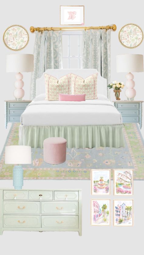 College Dorm Room Decor, Dorm Room Inspiration, College Room, Preppy Room, Redecorate Bedroom, Room Redo, Room Makeover Bedroom, Green Accents, Room Inspiration Bedroom