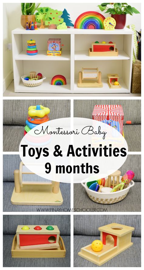 9 Month Montessori Activities, Montessori For 9 Month Old, Montessori Activities For 9 Month Old, Montessori Activities 9 Months, Montessori Baby Rooms, Montessori For 8 Month Old, Montessori 9 Month Old, Toys For 9 Month Old, Montessori Activities 9-12 Months