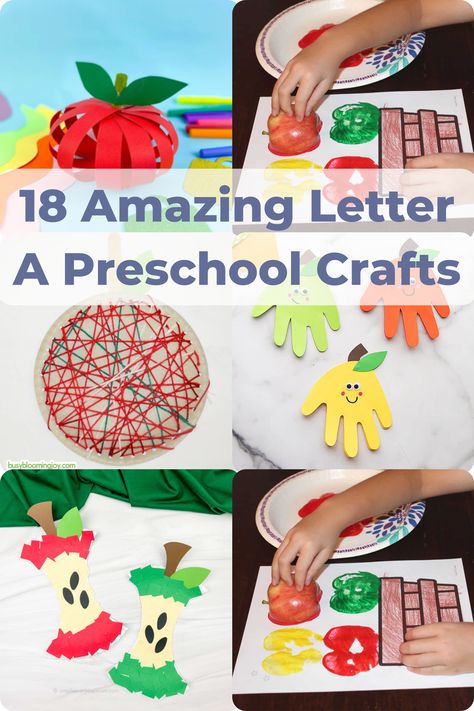 Come check out these fun letter a crafts for preschool! You’ll find Apple, astronaut and acorn themed letter activities for preschool along with some cute coloring pages! Homeschool preschool activities for the letter A including letter tracing printables (FREE!). Download today or SAVE for later! A Preschool Crafts, Letter A Preschool, Apple Crafts Preschool, Toddler Fine Motor Activities, Preschool Letter Crafts, Letter A Coloring Pages, Prek Crafts, Best Letter, Free Preschool Printables