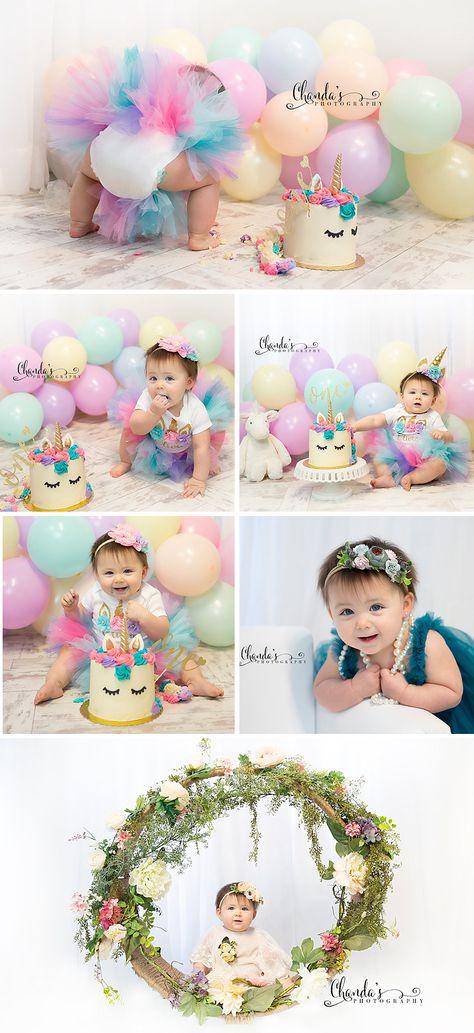 Unicorn Cake Smash Photoshoot, Unicorn Smash Cake Photoshoot, Unicorn First Birthday Photoshoot, Unicorn Cake Smash 1st Birthdays, Half Birthday Rainbow Cake, Unicorn Smash Cake 1st Birthday, Unicorn Birthday Photoshoot, Unicorn Smash Cake, Pastel Cake Smash