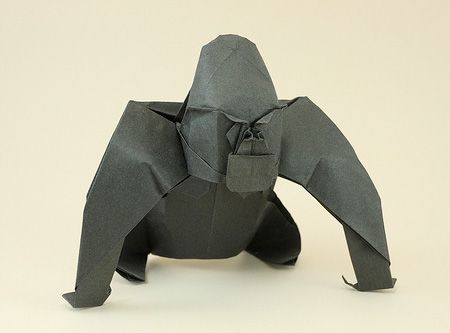 Origami - Gorilla  |  Origami Animals, Pets, Birds, & More ...  -----  @Popgazine-----  #Arts #Art #PaperArts #Paper #Origami #Animals #Pets #Birds #Japan #Culture #JapaneseArts Origami Gorilla, Origami Garland, Origami Shapes, Origami Yoda, Origami Necklace, Origami Step By Step, Origami Dragon, Origami For Beginners, Origami Fish