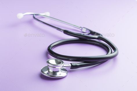 Black medical stethoscope. by jirkaejc. Black medical stethoscope on purple background. Stethoscope for listening to the heart. #Affiliate #stethoscope, #jirkaejc, #Black, #medical Medical Purple Aesthetic, Purple Medical Aesthetic, High School Preparation, Medical School Interview, Doctor Quotes Medical, Medical Stethoscope, Pre Med Student, Doctor Quotes, Heart Stethoscope