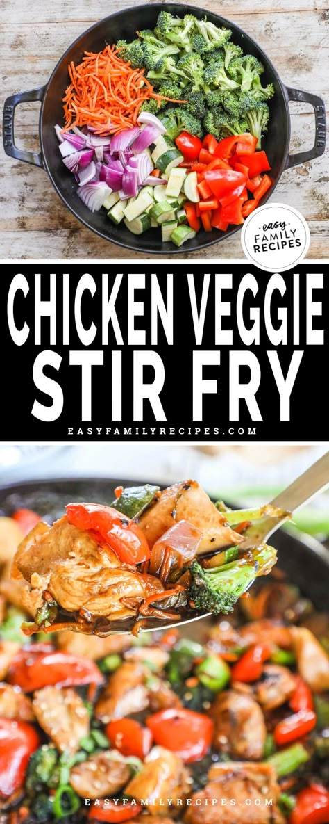 Stir Fry With Zucchini, Chicken Veggie Stir Fry, Chicken Stir Fry Sauce, Chicken Vegetable Stir Fry, Veggie Stir Fry Recipes, Green Onions Recipes, Homemade Stir Fry Sauce, Dinner Suggestions, Easy Chicken Stir Fry