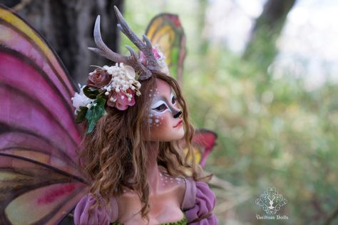 Ooak Fairy, Fairy Makeup, Fairy Grunge, Fairy Costume, Fantasy Makeup, Fairy Angel, Face Painting, Elf, Deer