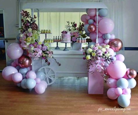 Stunning Birthday Decorations For A Successful Party. Contact Us For Decorating Your Birthday Or #Events Across South India. Balloon Backdrop, Balloon Diy, Balloon Art, Baby Shower Balloons, Girl Shower, Baby Party, Shower Cakes, Balloon Garland, Baby Shower Cakes