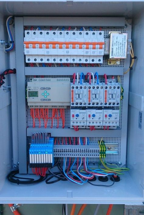 Custom Electrical Control Panels - Barry Brown & Sons Electrical Panel Wiring, Electrical Engineering Projects, Electrical Cabinet, Basic Electrical Wiring, Electrical Symbols, Home Electrical Wiring, Distribution Board, Electrical Circuit Diagram, Solar Panel Battery