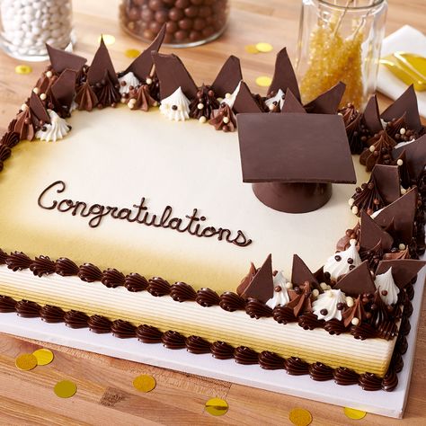 Chocolate Graduation, Simple Graduation Cakes, Square Cake Design, Simple Birthday Cake Designs, Pastel Rectangular, Graduation Cake Designs, Congratulations Cake, Graduation Party Desserts, Graduation Party Cake