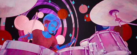 Spiderverse Scenes, Spiderman And Spider Gwen, Playing Drums, Ghost Spider, Across The Spider Verse, Inspiration Images, Color Key, Spider Man 2, Gwen Stacy