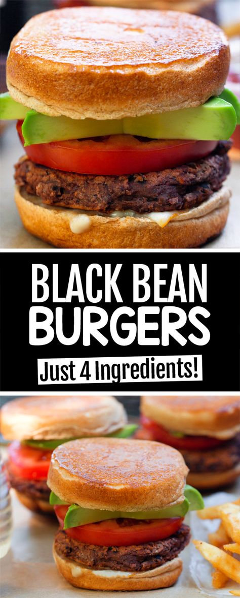 Black Bean Burgers Black Bean Sandwich, Easy Bean Burger, Easy Vegetarian Burgers, Black Beans Patties, Easy Black Bean Burger Recipe, How To Make Black Bean Burgers, Black Bean Patties Vegan, Black Bean Sliders, Easy Vegan Burger Recipe