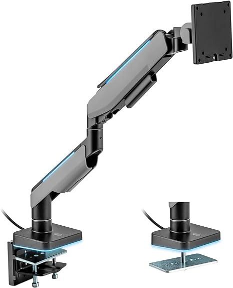 Amazon.com: GOPPA GP-DPAG1GHL/G-EC Gaming Monitor Arm with LED for 17-49 Inches Movable Single : Everything Else Monitor Arm, Gaming Monitor, Sheet Metal, Computer Monitor, Gaming, Computer, Thing 1, Led, Quick Saves