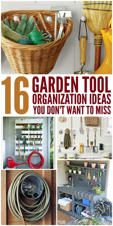 These garden tool organization tips are wonderful! Now I can find everything I need. -One Crazy House #shedtips Tool Organization Ideas, Garden Shed Interiors, Storage Shed Organization, Garden Organization, Shed Interior, Garden Tool Organization, Cedar Garden, Shed Organization, Garden Tool Shed