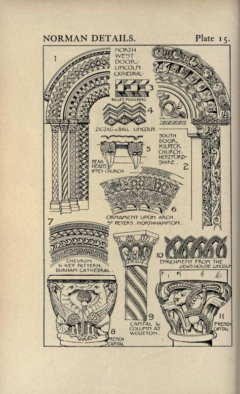 A manual of historic ornament; treating upon the evolution, tradition, and development of architecture & the applied arts. Prepared for the use of students and craftsmen : Glazier, Richard, 1851-1918 : Free Download, Borrow, and Streaming : Internet Archive Bookplate Design, Ornamental Art, Romanesque Art, Gift For Architect, Perspective Drawing Architecture, Gcse Art Sketchbook, Romanesque Architecture, World Architecture, Cathedral Architecture