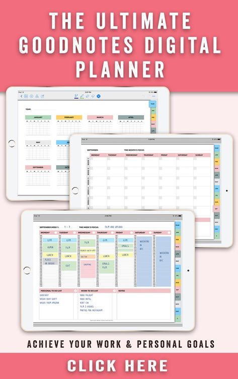 Digital planner, Weekly planner, Digital notebook, Goodnotes template, Goodnotes notebook, Monthly planner, Undated planner, To do list, To do planner. All instant Download now on Etsy. Designed by Shay Studio shop on Etsy. Ipad Pro Planner, Pink Digital Planner, Weekly Planner Digital, Undated Calendar, Goodnotes Template, Monthly Overview, To Do Planner, Pink Cover, Bullet Journal How To Start A