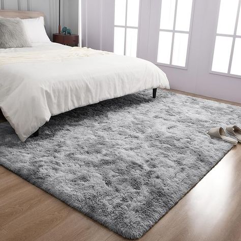 -Walk on a soft fluffy carpet and have a good mood - Our faux fur rug is super soft if you go barefoot, you'll feel like you're walking on clouds, a fuzzy and warm fur carpet is a great choice for family party on the floor, we are committed to bringing comfort to your daily life which you really want ----- https://amzn.to/3M9Kpf2 Fluffy Rugs Bedroom, Grey Bedroom Rug, Fuzzy Rug, Soft Bedroom, Carpets For Kids, Room Carpet, Light Grey Rug, Fluffy Rug, Plush Rug