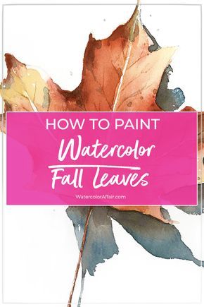 Painting Easy Watercolor, Paint Autumn, Watercolor Fall Leaves, Watercolor Autumn Leaves, Autumn Watercolor, Learn Watercolor Painting, Watercolor Beginner, Art Tutorials Watercolor, Learn Watercolor