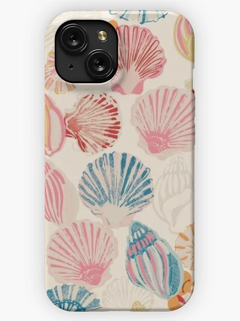 "Colorful Seashell Design " iPhone Case for Sale by avastravels | Redbubble Cute Summer Phone Cases, Phone Cases Summer, Ocean Phone Case, Preppy Iphone Case, Phone Cases Cute, Preppy Phone Case, Town Design, French Beach, Summer Iphone Cases