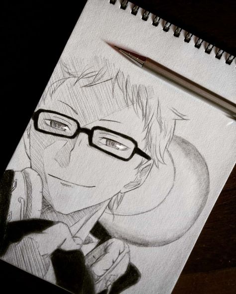 A quick sketch for tsukishima to kill time, haikyuu (my fav character btw), u guys like the new season?... Tsukishima Sketch, Fav Character, Quick Sketch, Step By Step Drawing, New Season, Drawing Sketches, Pencil Drawings, Anime Drawings, Female Sketch