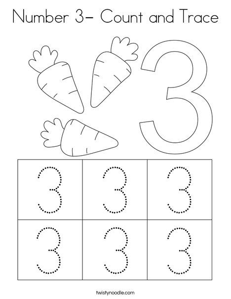 Number 3- Count and Trace Coloring Page - Twisty Noodle Number Three Worksheets For Preschool, Number 3 And 4 Worksheet, Age 3 Worksheets, Number 3 Worksheet Kindergarten, Number 3 Tracing Worksheets, Number Four Activities Preschool, Number 3 Preschool Activities, Number 3 Activities For Toddlers, Number 3 Crafts For Toddlers