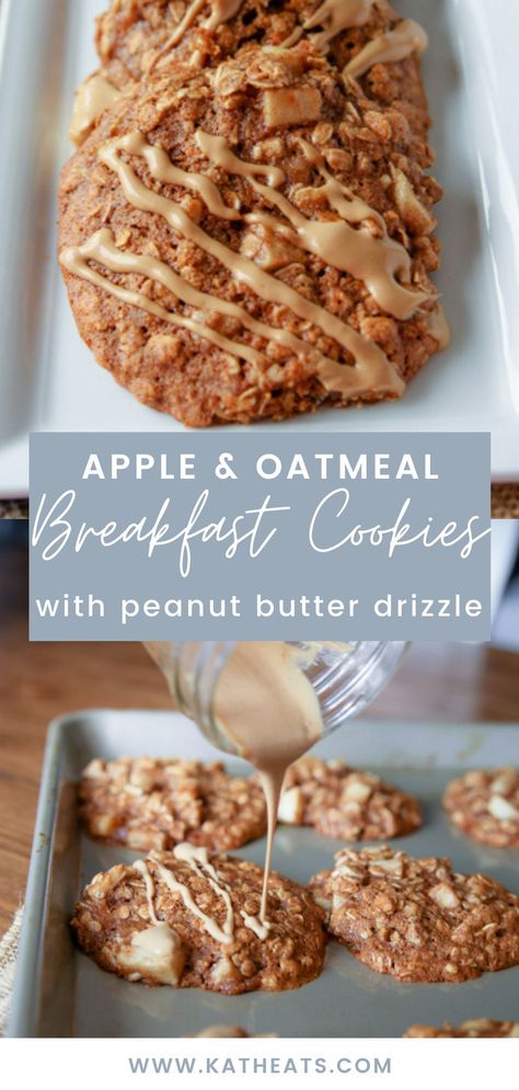 Apple Breakfast Cookies Healthy, Protein Oatmeal Breakfast Cookies, Apple Cinnamon Breakfast Cookies, Apple Oatmeal Breakfast Cookies, Oatmeal Breakfast Cookies No Bananas, Healthy Oat Breakfast Cookies, Protein Breakfast Cookies Low Carb, Easy Breakfast Ideas Oatmeal, No Bake Oatmeal Breakfast Cookies