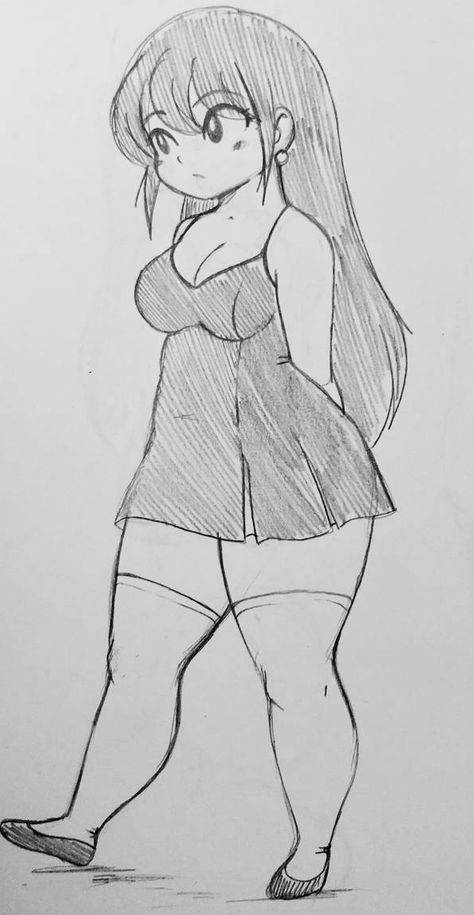 Pocharimochi Draws Lily, Anime Plus Size Drawing, Curvy Oc Base, Chubby Art Style, Chubby Base Drawing, Chubby Anime Girlboss, Chubby Girl Art Reference, Chubby Oc Girl, Drawing Chubby Female