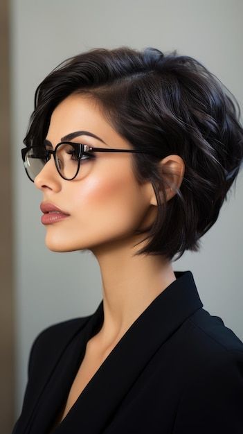 Back Of Head Pixie Haircut, Classy Bob Haircut, Short Dark Hairstyle Women, Longer Pixie Haircut With Bangs, Pixie On Round Face, Short Bob Long Bangs, Short Hair Cuts For Women Pixie Undercut, Short Hairstyle Women Over 40 New Looks, Short Hair Bobs 2024