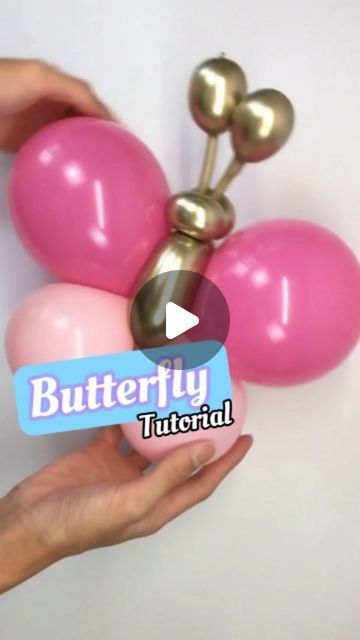 Balloon Sculptures Art, Butterfly Balloon Column, Things To Make With Balloons, Cute Balloon Animals, Balloon Butterfly Tutorial, Butterfly Balloon Centerpiece, Balloon Flowers Diy Tutorials, Butterfly Balloon Decorations, Butterfly Birthday Party Decorations Diy