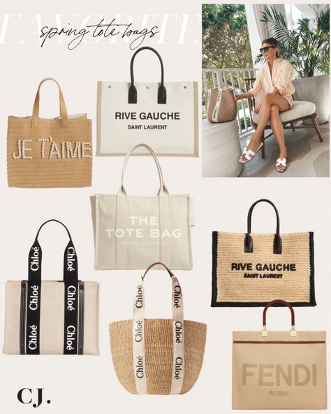 Favorite Tote Bags for Spring - Cella Jane Chloe Straw Bag, Chloe Summer Bag, Beach Bag Outfit Summer, Designer Summer Bags, Chloe Beach Bag, Beach Bag Design, Luxury Beach Bag, Spring Travel Tote Bag, Chloe Tote Bag Outfit