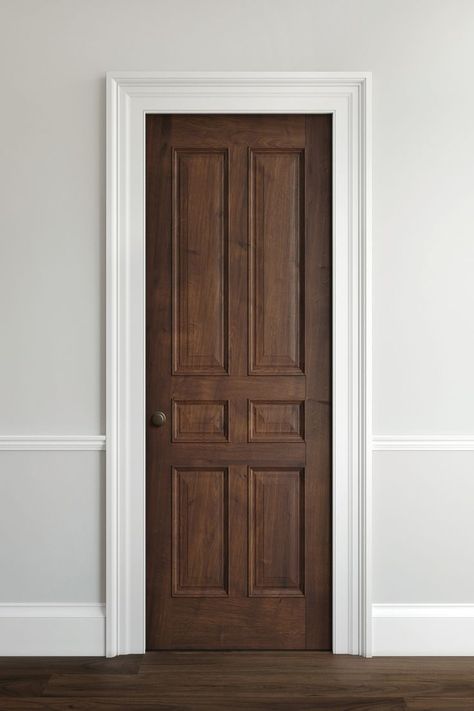 Modern Doors Interior, Wooden Ceiling Designs, American Colonial Interior, Classic Door Design, Modern Wooden Ceiling, Traditional Interior Doors, Colonial Doors, Colonial Style Interior, Colonial House Interior