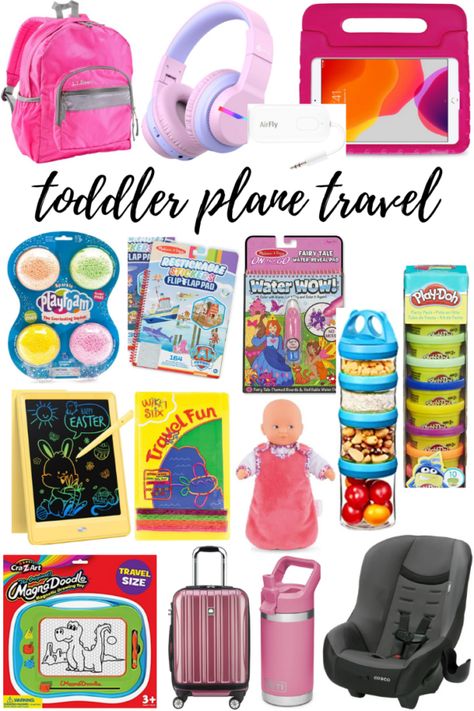 Air Travel With Toddler, Traveling With A Toddler On A Plane, Plane Entertainment For Kids, Kids Carry On, Airplane With Toddler, Toddler Airplane Travel, Travel With Toddler On A Plane, Plane Travel With Toddlers, Toddler Airplane Essentials