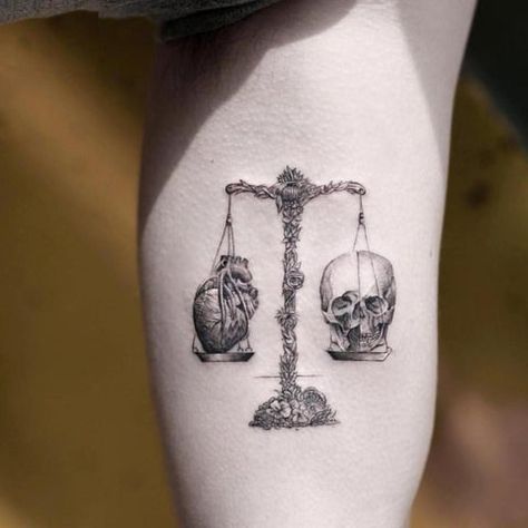 Philosophy Tattoos, Justice Tattoo, Balance Tattoo, Libra Tattoo, Scale Tattoo, Pisces Tattoos, Tattoo Zeichnungen, Zodiac Tattoos, Tattoo Script