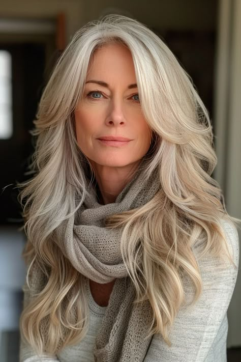 Warm up your style with the rich, cozy shades of cinnamon spice, perfect for adding a touch of warmth and vibrancy to your hair. Long Hair Looks, Long Hair Older Women, Warm Brown Hair, Perfect Blonde Hair, Hairstyle Braids, Layered Haircuts For Medium Hair, Ash Blonde Hair, Long Gray Hair, Blonde Hair Looks