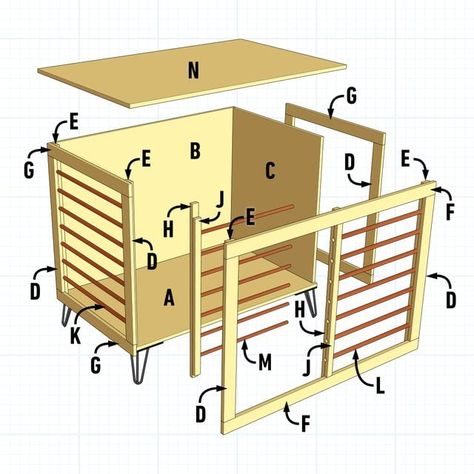 Diy Small Dog Crate, Dog Kennel Furniture Plans, Dog Crate Furniture Diy, Diy Dog Kennel Indoor, Xxl Dog Crate, Dog Kennel End Table, Crate Tv Stand, Dog Cabinet, Wood Dog Kennel