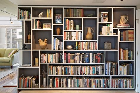 Bookshelf Ideas Living Room, Room Bookshelf Ideas, Relaxing Bedroom Colors, Walnut Bookcase, Inside A House, Bookshelves In Living Room, Home Library Design, Relaxing Bedroom, Eclectic Living Room