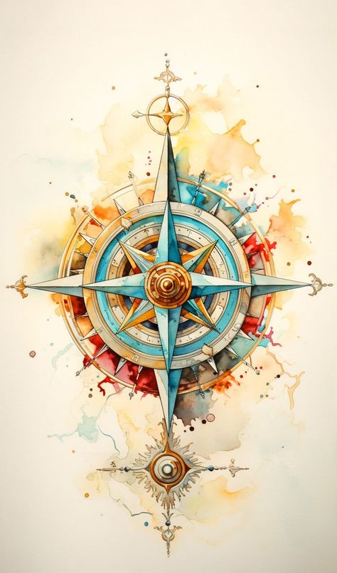 Refrigerator Paint, Compass Rose Art, Compass Wallpaper, Compass Rose Design, Compass Drawing, Sailing Theme, Compass Art, Animal Tattoo Ideas, Compass Tattoo Design