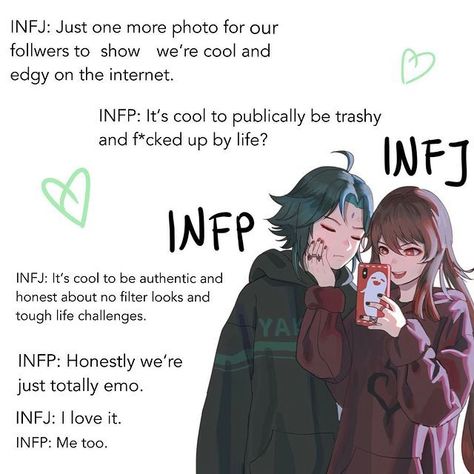 Mbti Relationships Fanart, Infp Bf, Infj X Infp Fanart Ship, Infj Crush, Infj Infp Relationships, Infp Infj Relationship, Infj Fanart, Infp Things, Infp Infj