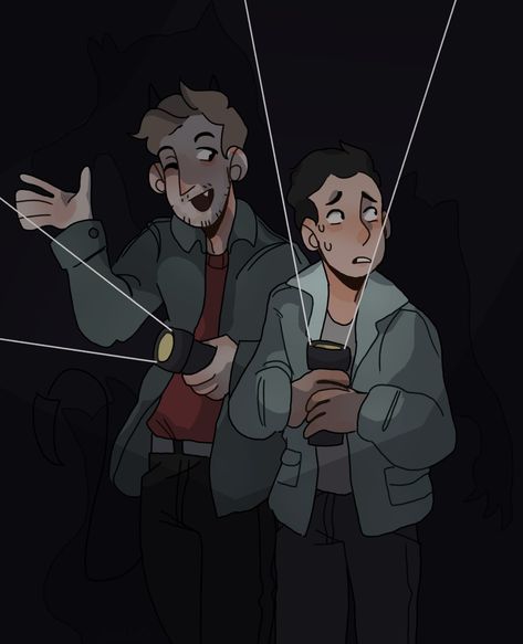 Ghost Hunting Pose Reference, Unsolved Fanart, Demon Shane, Cartoon Art Styles Inspiration, Ghost Files, Its Ya Boy, Buzzfeed Unsolved, Ghost Drawing, Paranormal Investigation