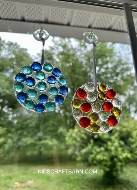 Glass Gem Suncatchers - Kids Craft Barn Bead Suncatchers, Ghost Paintings, Painted Dragonfly, Leaf Lantern, Kids Painting Crafts, Learn Watercolor Painting, Gem Crafts, Crafts For Seniors, Clear Glue