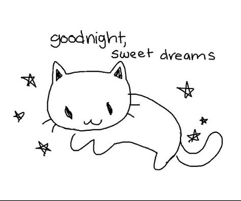 Cat Wholesome, Goodnight Baby, A Mimir, Good Night Cat, Dream's Cat, Cat Doodle, Big Crush, Good Night Sweet Dreams, Cat Drawing