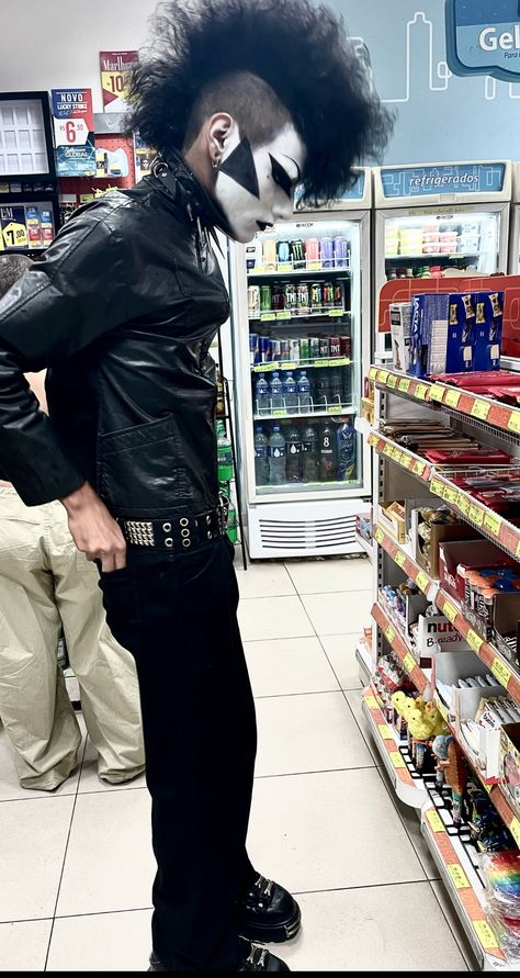 Goth aesthetic
Industrial male goth
Death Mohawk
Death Goth male make up
Goth in full fit at the grocery shop Hot Goth Guys, Trad Goth Men Outfits, Gothic Makeup Men, Gothic Male Fashion, Goth Masculine Outfits, Emo Transmasc, Goth Men Makeup, Male Goth Fashion, Trad Goth Outfits Men