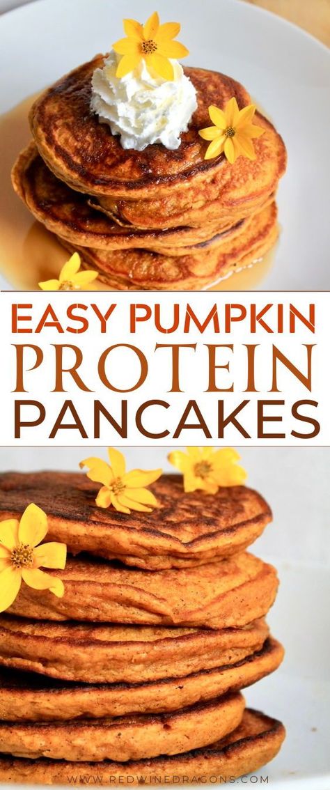 This easy pumpkin protein pancakes recipe is the perfect breakfast to enjoy on cool fall mornings when all things pumpkin spice are officially in season! #proteinpancakes #pumpkinpancakes #pumpkinspicepancakes #easyproteinpancakes #easypancakes #pumpkinproteinpancakes #easypancakebatter Pumpkin Pancakes Recipe, Pumpkin Protein Pancakes, Pumpkin Pancake Recipe, Pumpkin Protein, Super Healthy Kids, Dessert Simple, Pumpkin Pancakes, Protein Pancakes, Healthy Pumpkin