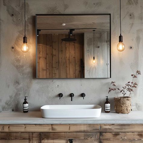 Industrial bathroom vanity