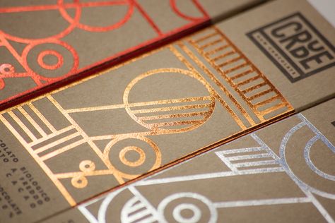 40 Stunning Examples of Foil Stamping on Packaging — The Dieline - Branding & Packaging Design Embossed Packaging, Foil Stamping Design, Chocolate Packing, Craft Chocolate, Packaging System, Foil Packaging, Chocolate Pack, Juice Packaging, Hot Foil Stamping