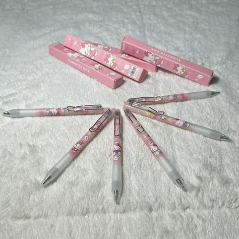 Hello Kitty Surprise Box Kawaii Pens Writing Pen 6 Pens Various Designs All 6 Designs Will Be Included- 6 Writing Pens Total All New Never Used. Smooth Writing Hello Kitty Office, Kitty Surprise, Pen Stationary, Multi Color Pen, Pens Writing, Hello Kitty Bow, Pen Writing, Kitty Cafe, Mini Notepad