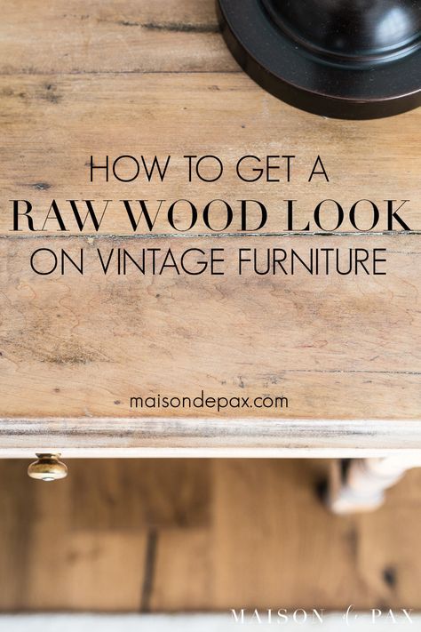 Modern Furniture Makeover, Raw Wood Look, Rustic Style Furniture, Raw Wood Furniture, Natural Furniture, Bleached Wood, Granite Counters, Woodworking Furniture, Furniture Restoration