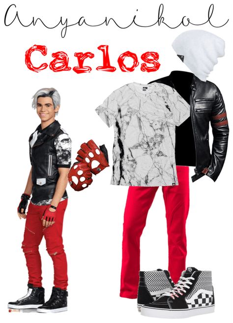 Descendants Carlos Costume, Carlos Descendants Outfit, Descendants Musical Costumes, Descendants Outfit Ideas, Descendants Cosplay, Descendants Fashion, Carlos Costume, Carlos Descendants, Cameron Boyce Descendants