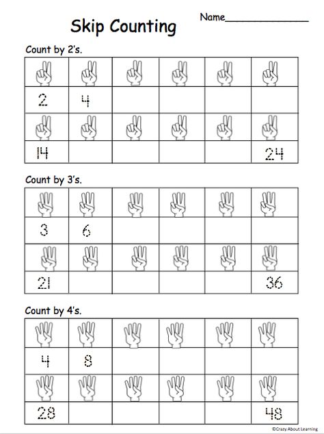 Free Skip Counting by 2s, 3s and 4s Worksheet - Madebyteachers Maths Worksheets For Grade 1, Count By 2, Skip Counting Activities, Skip Counting Worksheets, Counting In 2s, Counting By 2, Skip Counting By 2, Worksheets For Grade 1, Worksheet For Preschool