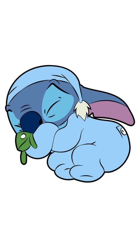 This cute blue alien from Disney's Lilo & Stitch movie was making chaos the whole night, when he ran out of his power, Stitch got tired of making that chaos. Right now he is having a sweet sleep in... Stitch Sleeping Wallpaper, Sleeping Disney Characters, Stitch Good Night, Stitch Reading A Book, Stitch Disney Cute, Sleepy Stitch, Sleeping Stitch, Sleep Images, Angry Stitch